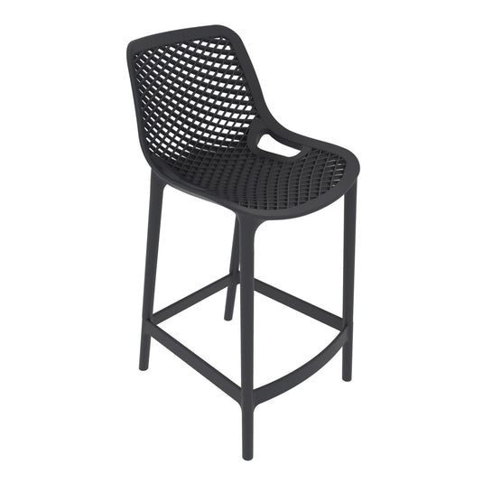 Silla para Bar Miame, Color Negro, con Reposa Pies Doble Proposito