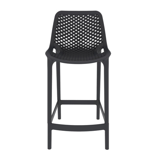 Set de 2 Sillas para Bar Miame, Color Negro, con Reposa Pies Doble Proposito