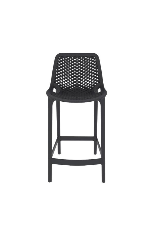 Set de 4 Sillas para Bar Miame, Color Negro, con Reposa Pies Doble Proposito