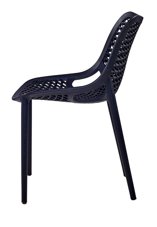 Silla Miame, Negro, con Espaldar y Reposa Brazos