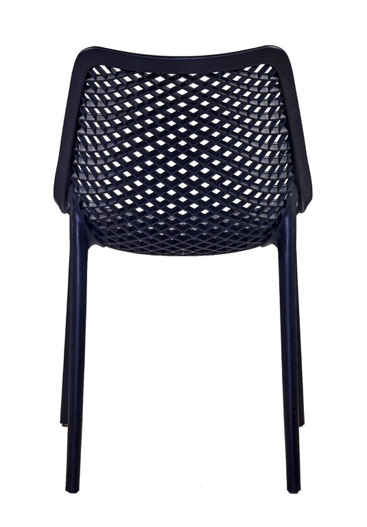 Silla Miame, Negro, con Espaldar y Reposa Brazos