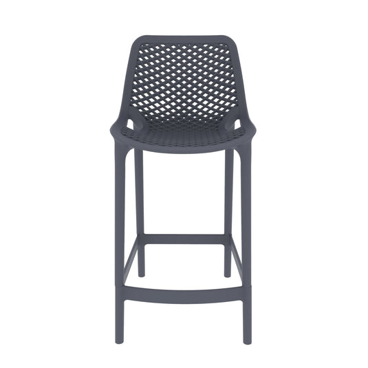 Silla para Bar Miame, Color Gris Oscuro, con Reposa Pies Doble Proposito
