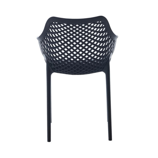 Silla con Brazos Miame, Negro, con Espaldar y Diseño Moderno