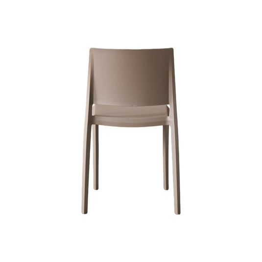 Silla Toledo, Color Taupe, Con espaldar liso y cuadrado, diseño moderno X2