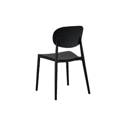 Set de 4 Sillas Milán, Color Negro, con Espaldar y Diseño Moderno