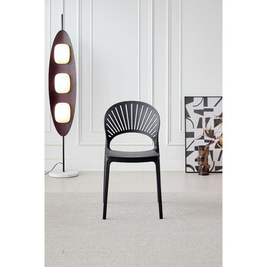 Set de 4 Sillas Paraíso, Color Negro, con Espaldar y Diseño Moderno