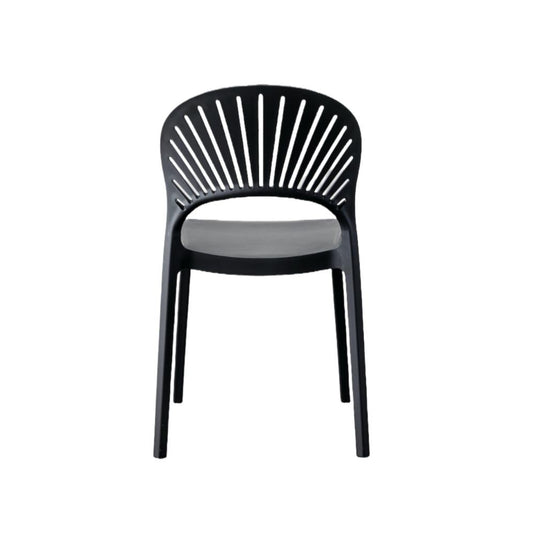 Set de 4 Sillas Paraíso, Color Negro, con Espaldar y Diseño Moderno