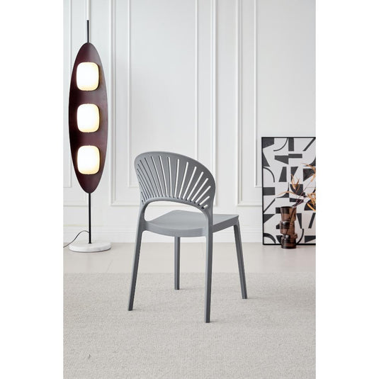 Silla Paraiso, Color Gris Oscuro, Con espaldar y diseño Moderno