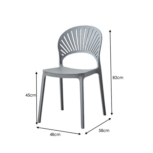 Silla Paraiso, Color Gris Oscuro, Con espaldar y diseño Moderno