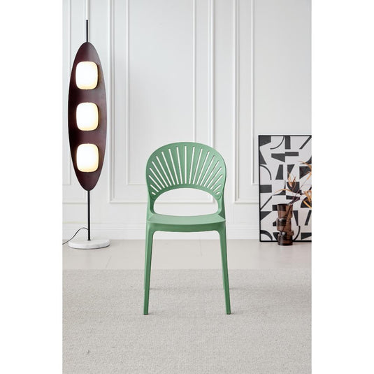 Set de 2 Sillas Paraíso, Color Verde Oliva, con Espaldar y Diseño Moderno