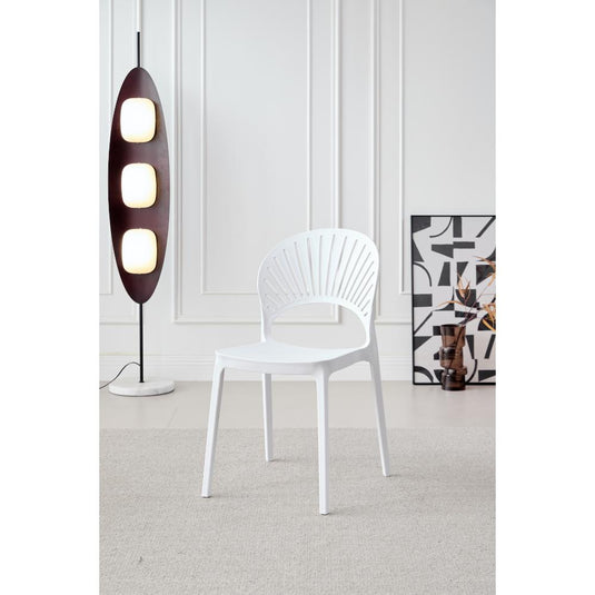 Set de 2 Sillas Paraíso, Color Blanco, con Espaldar y Diseño Moderno