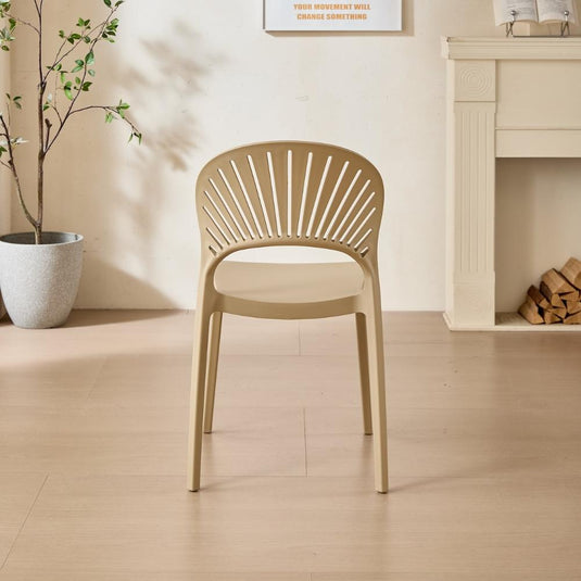 Set de 4 Sillas Paraíso, Color Khaki, con Espaldar y Diseño Moderno
