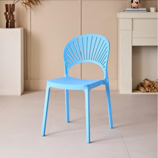 Silla Paraíso, Color Azul, con Espaldar y Diseño Moderno