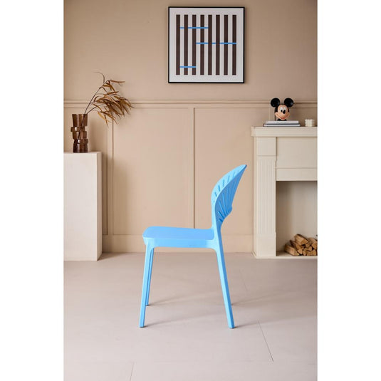 Set de 2 Sillas Paraíso, Color Azul, con Espaldar y Diseño Moderno