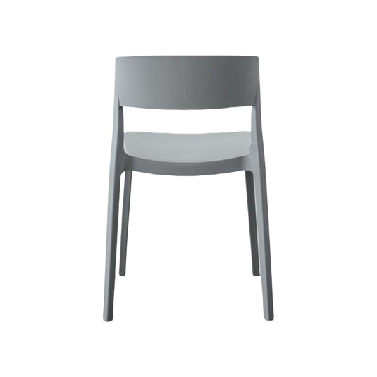 Silla Mónaco, Color Gris Oscuro, con Espaldar y Diseño Moderno