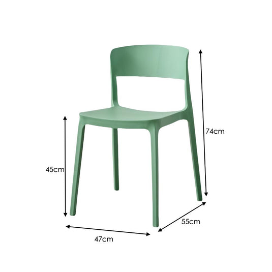Silla Mónaco, Color Verde Oliva, con Espaldar y Diseño Moderno