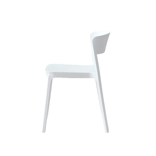 Set de 4 Sillas Mónaco, Color Blanco, con Espaldar y Diseño Moderno