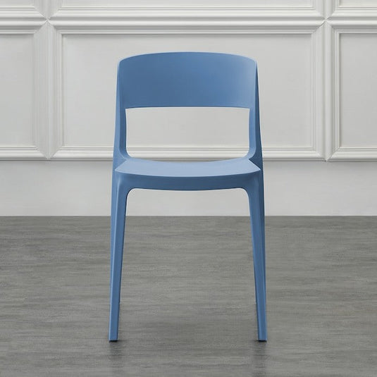 Silla Mónaco, Color Azul Oceano, con Espaldar y Diseño Moderno