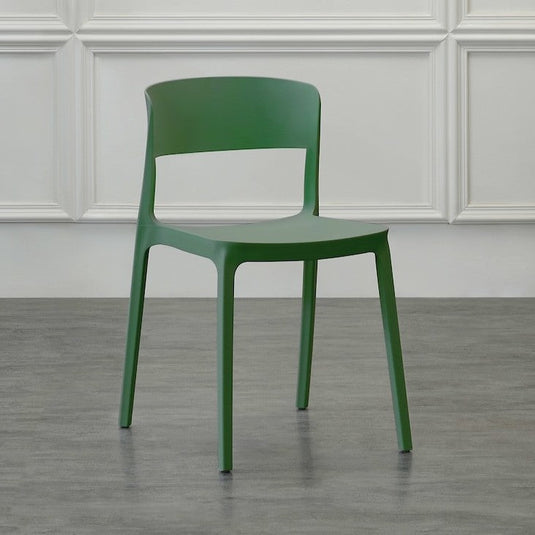 Silla Mónaco, Color Verde Olivo, con Espaldar y Diseño Moderno