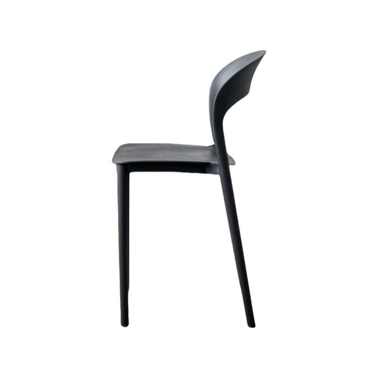 Set de 2 Sillas Patrick, Color Negro, con Espaldar y Diseño Moderno