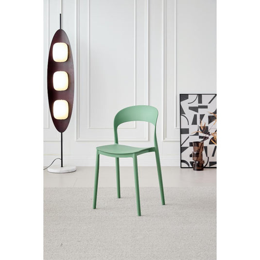Set de 2 Sillas Patrick, Color Verde Oliva, con Espaldar y Diseño Moderno