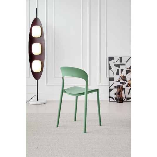 Set de 2 Sillas Patrick, Color Verde Oliva, con Espaldar y Diseño Moderno