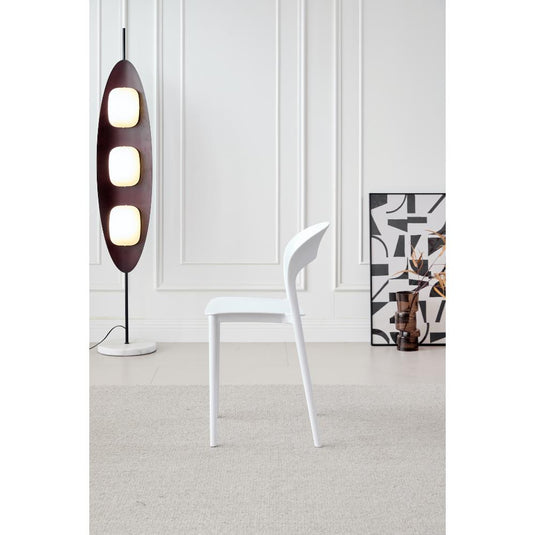 Set de 2 Sillas Patrick, Color Blanco, con Espaldar y Diseño Moderno