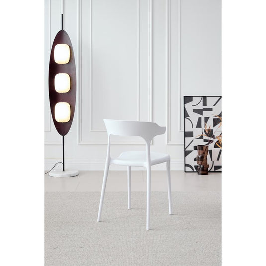 Silla Elena, Color Blanco, con Espaldar y Diseño Moderno