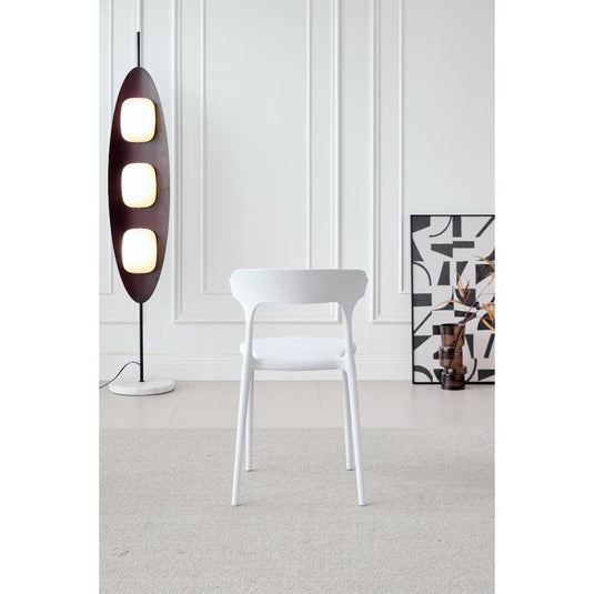 Silla Elena, Color Blanco, con Espaldar y Diseño Moderno