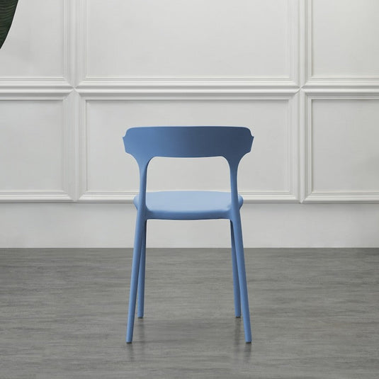 Set de 2 Sillas Elena, Color Azul Oceano, con Espaldar y Diseño Moderno