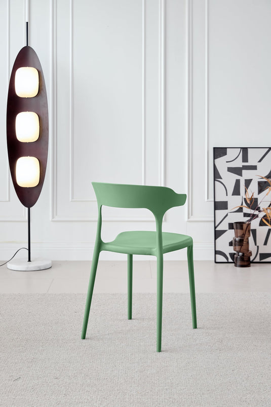 Set de 2 Sillas Elena, Color Verde, Diseño Moderno