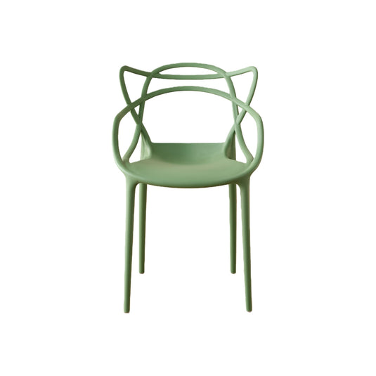 Set de 4 Sillas Palermo, Color Verde, con Espaldar y Diseño Moderno
