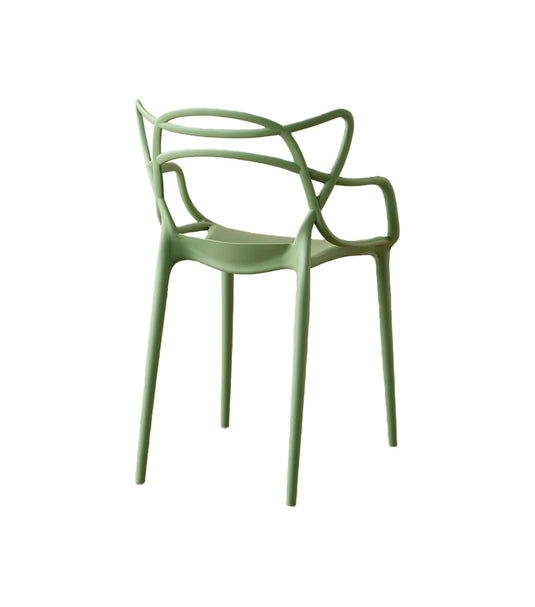 Set de 2 Sillas Palermo, Color Verde, con Espaldar y Diseño Moderno