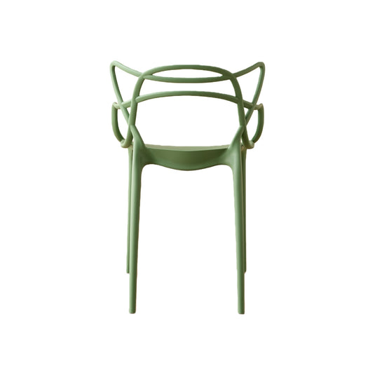 Set de 4 Sillas Palermo, Color Verde, con Espaldar y Diseño Moderno