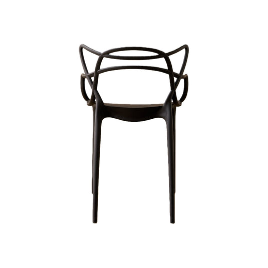 Silla Palermo, Color Negro, con Espaldar y Diseño Moderno