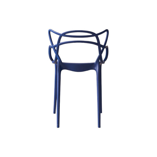 Silla Palermo, Color Azul, con Espaldar y Diseño Moderno