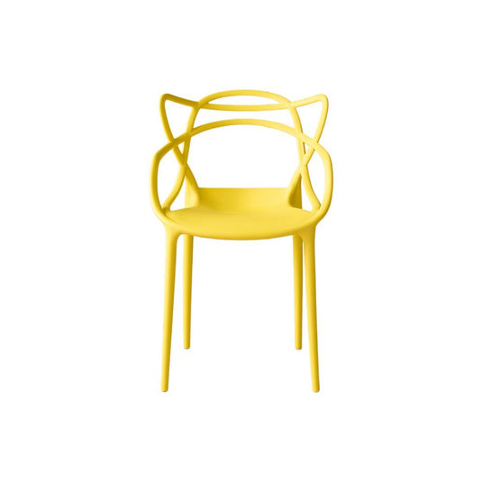 Set de 2 Sillas Palermo, Color Amarillo, con Espaldar y Diseño Moderno