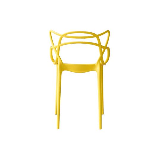 Set de 2 Sillas Palermo, Color Amarillo, con Espaldar y Diseño Moderno