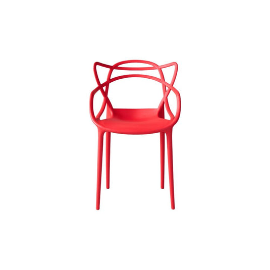 Set de 2 Sillas Palermo, Color Rojo, con Espaldar y Diseño Moderno
