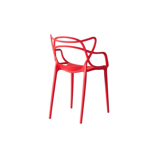 Set de 2 Sillas Palermo, Color Rojo, con Espaldar y Diseño Moderno