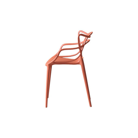 Silla Palermo, Color Terracota, con Espaldar y Diseño Moderno