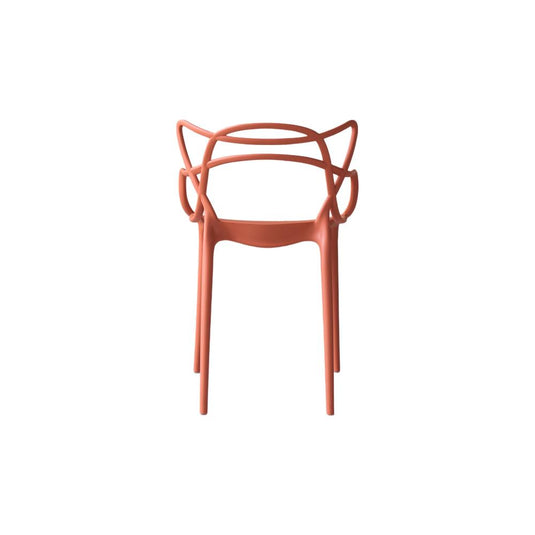 Silla Palermo, Color Terracota, con Espaldar y Diseño Moderno