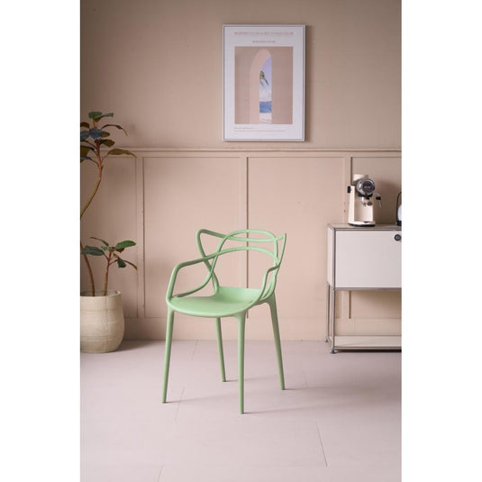 Silla Palermo, Verde Claro, con Espaldar y Diseño Moderno