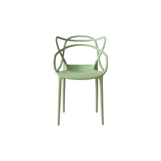 Set de 4 Sillas Palermo, Verde Claro, con Espaldar y Diseño Moderno