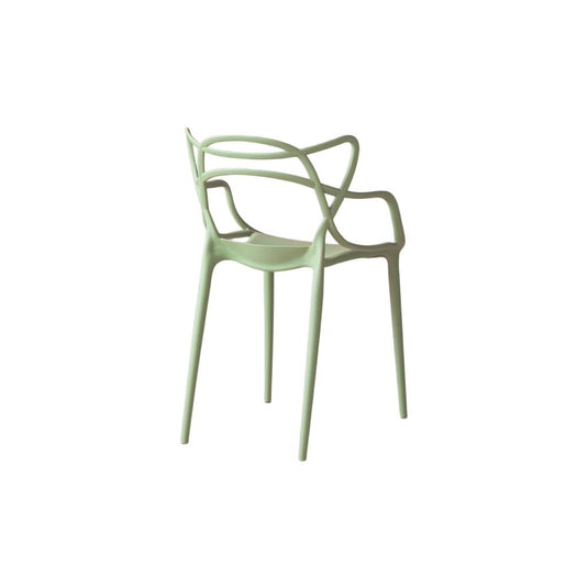 Set de 4 Sillas Palermo, Verde Claro, con Espaldar y Diseño Moderno