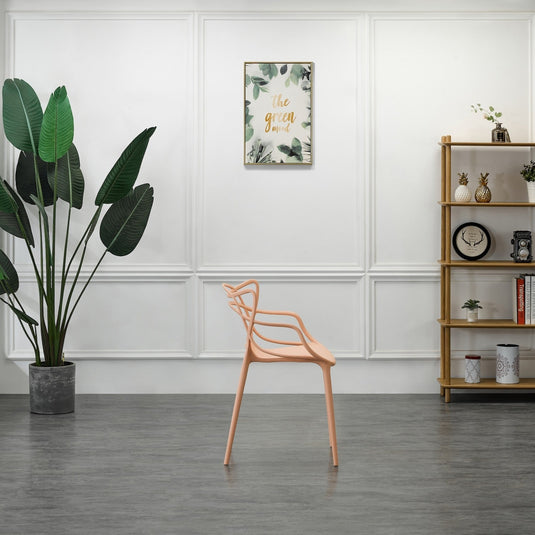Silla Palermo, Color Mandarina, con Espaldar y Diseño Moderno