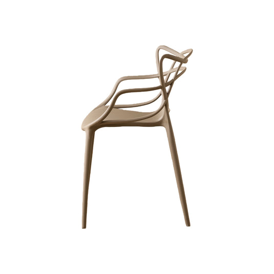 Silla Palermo, Color Taupe, con Espaldar y Diseño Moderno