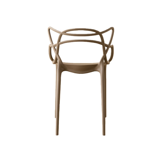 Set de 2 Sillas Palermo, Color Taupe, con Espaldar y Diseño Moderno
