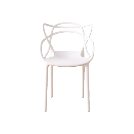 Silla Palermo, Color Blanco, con Espaldar y Diseño Moderno