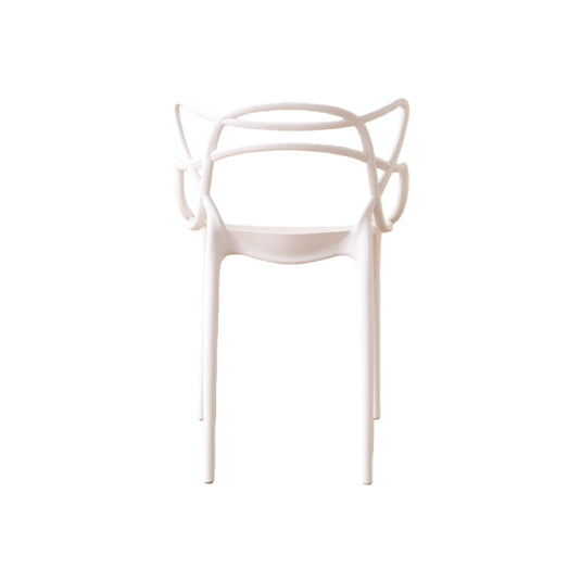 Set de 4 Sillas Palermo, Color Blanco, con Espaldar y Diseño Moderno